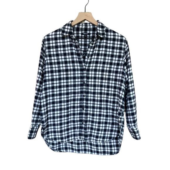 Madewell Black and White Plaid Button Down Shirt - Picture 4 of 6